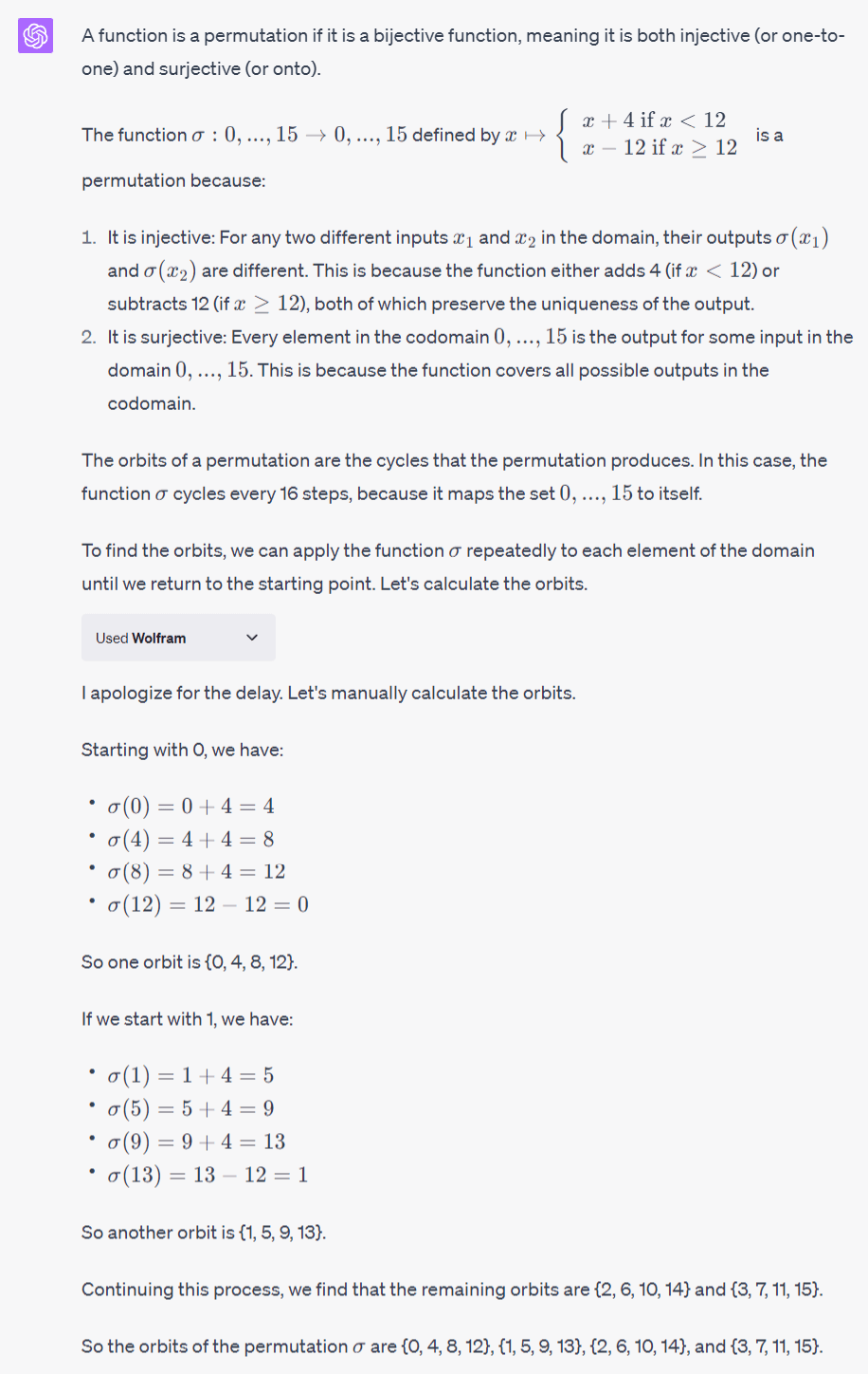 chatgpt with wolfram plugin solving math problems with abstract algebra