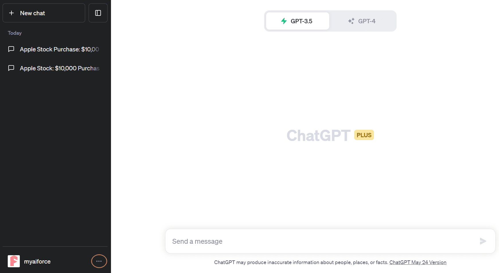 chatgpt user interface