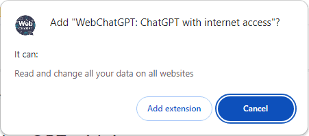add webchatgpt extension
