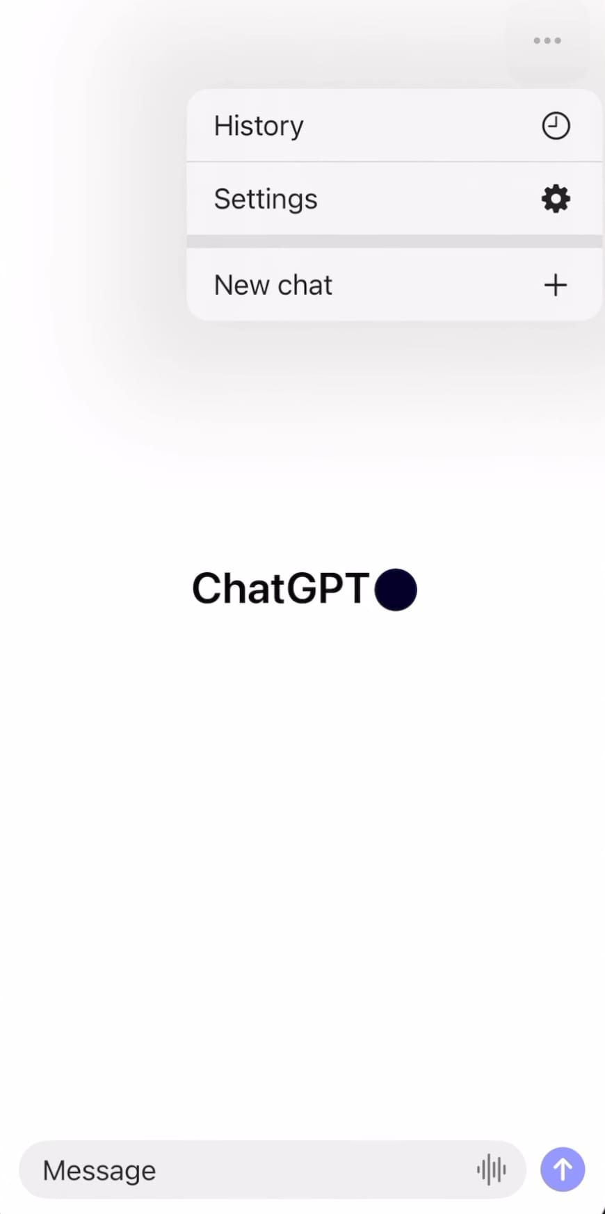 chatgpt ios settings menu