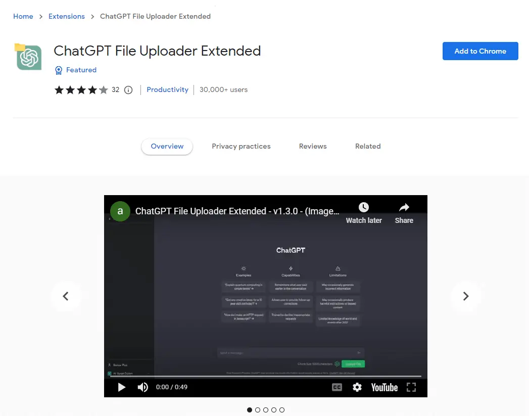 install chrome extension chatgpt file uploader extended