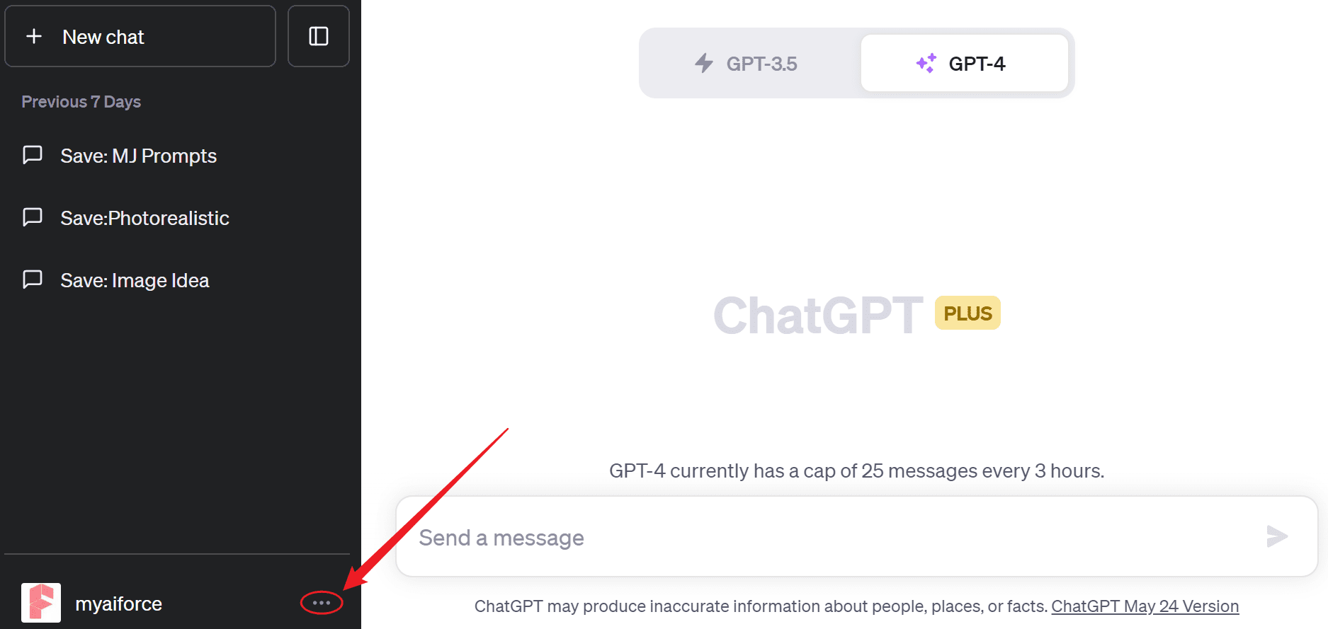 chatgpt setting button