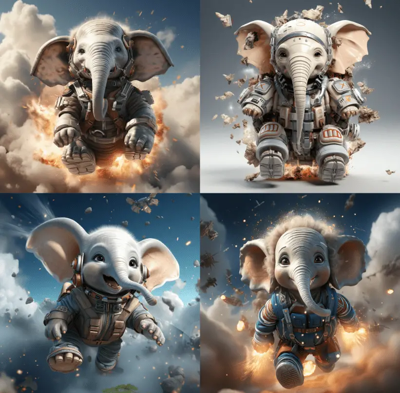 midjourney demo elephant