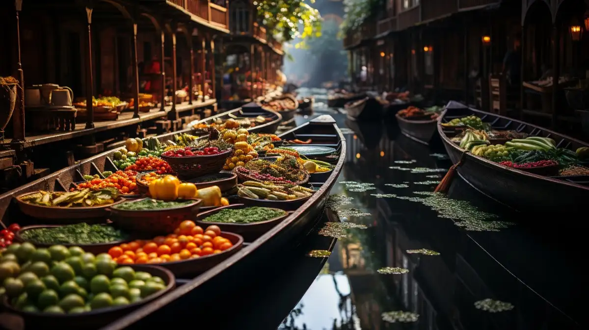 floating markets midjourney