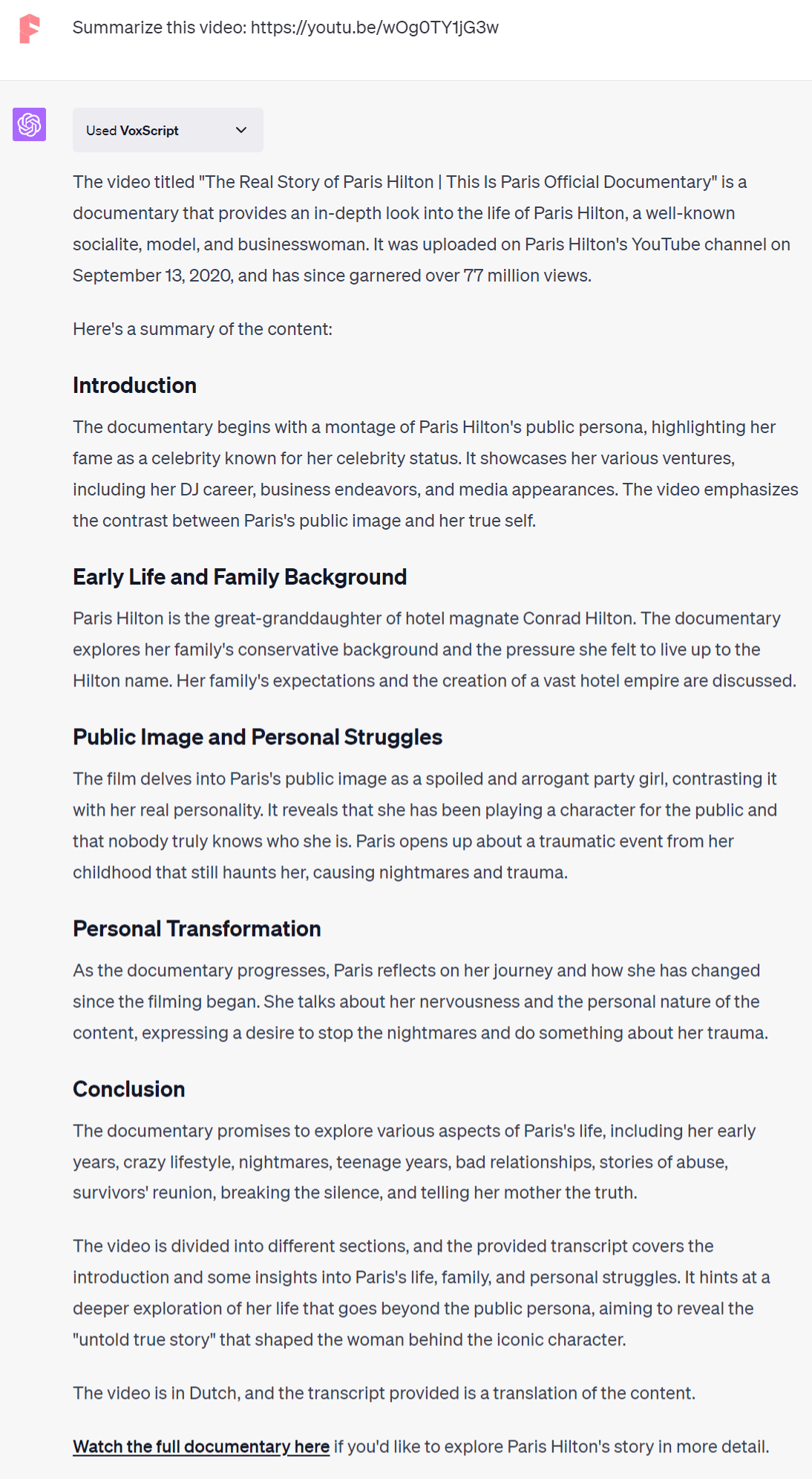 youtube summary by voxscript