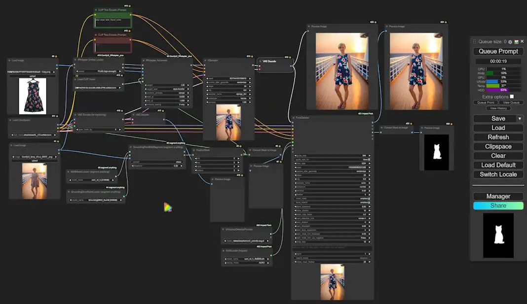 comfyui ip-adapter swap outfit workflow