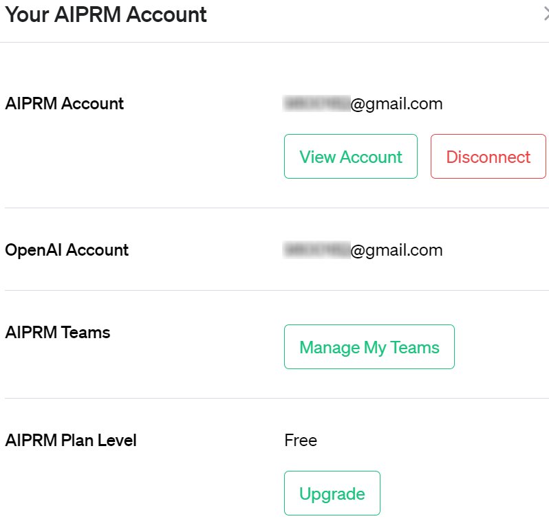 aiprm account profile