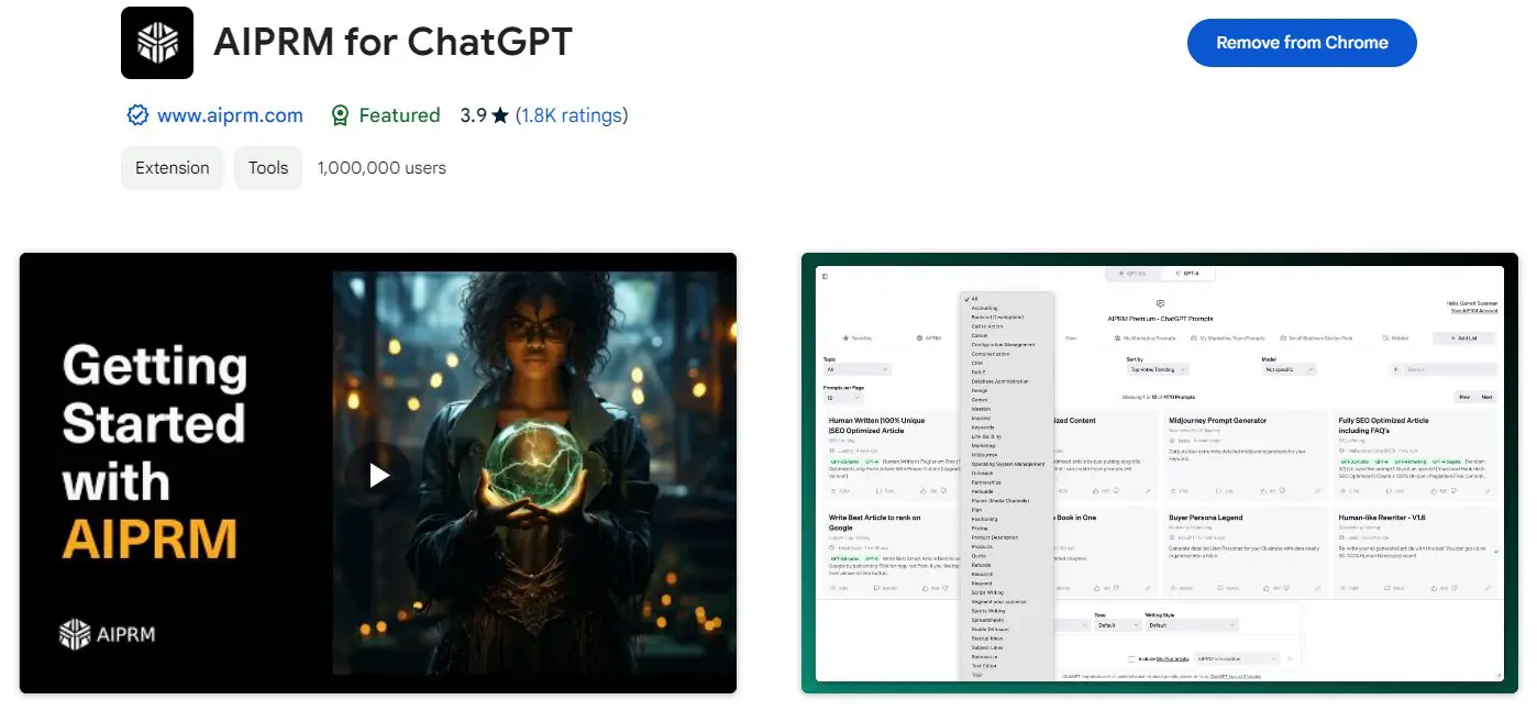 aiprm google chrome store