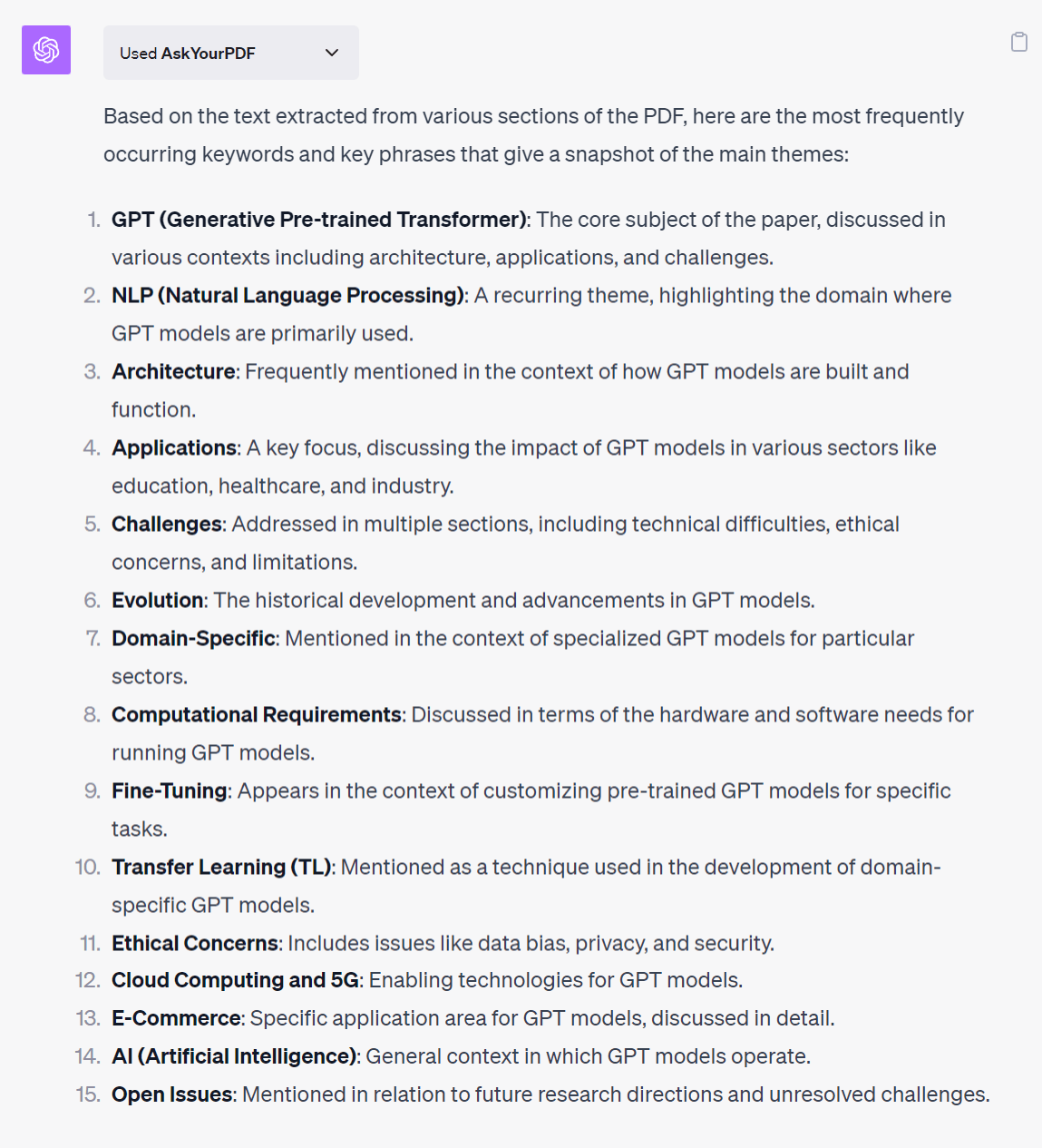 chatgpt prompts pdf keywords extraction