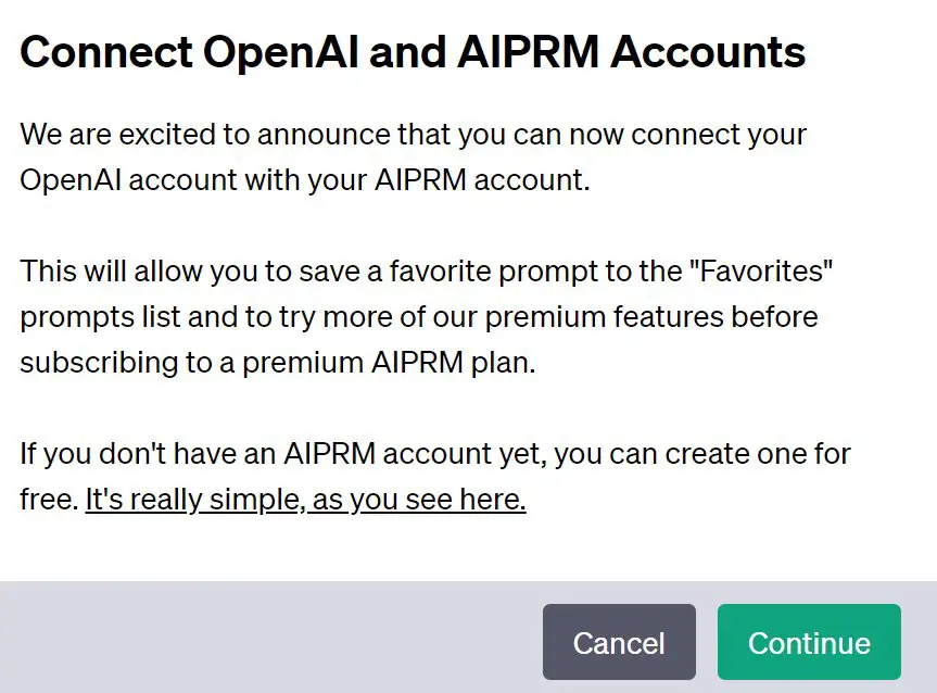 connect openai and aiprm accounts