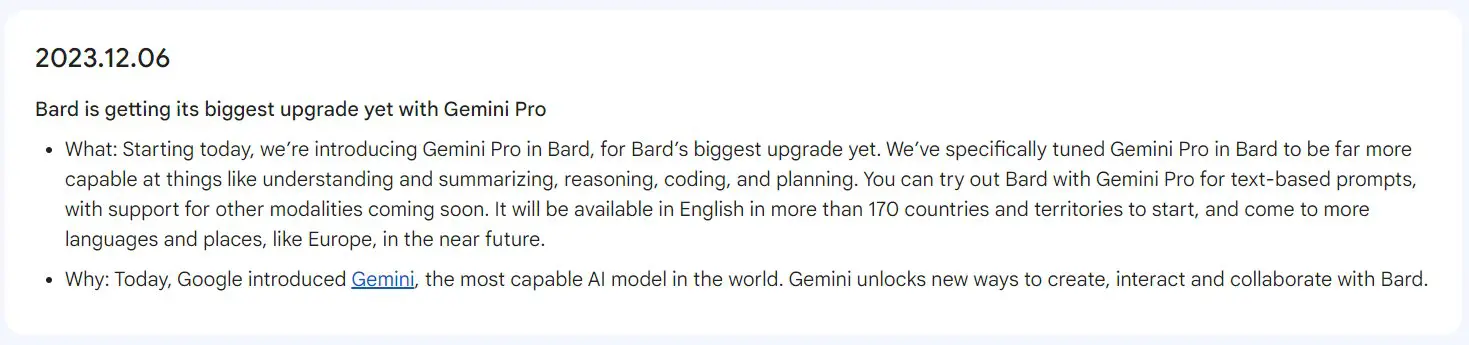 gemini pro updates