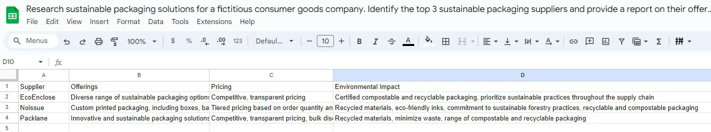 google gemini export to google sheet