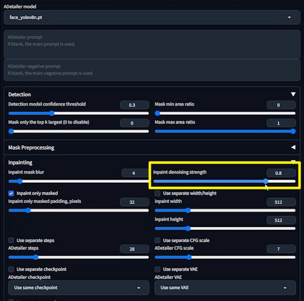 inpainting denoising strength 0.8