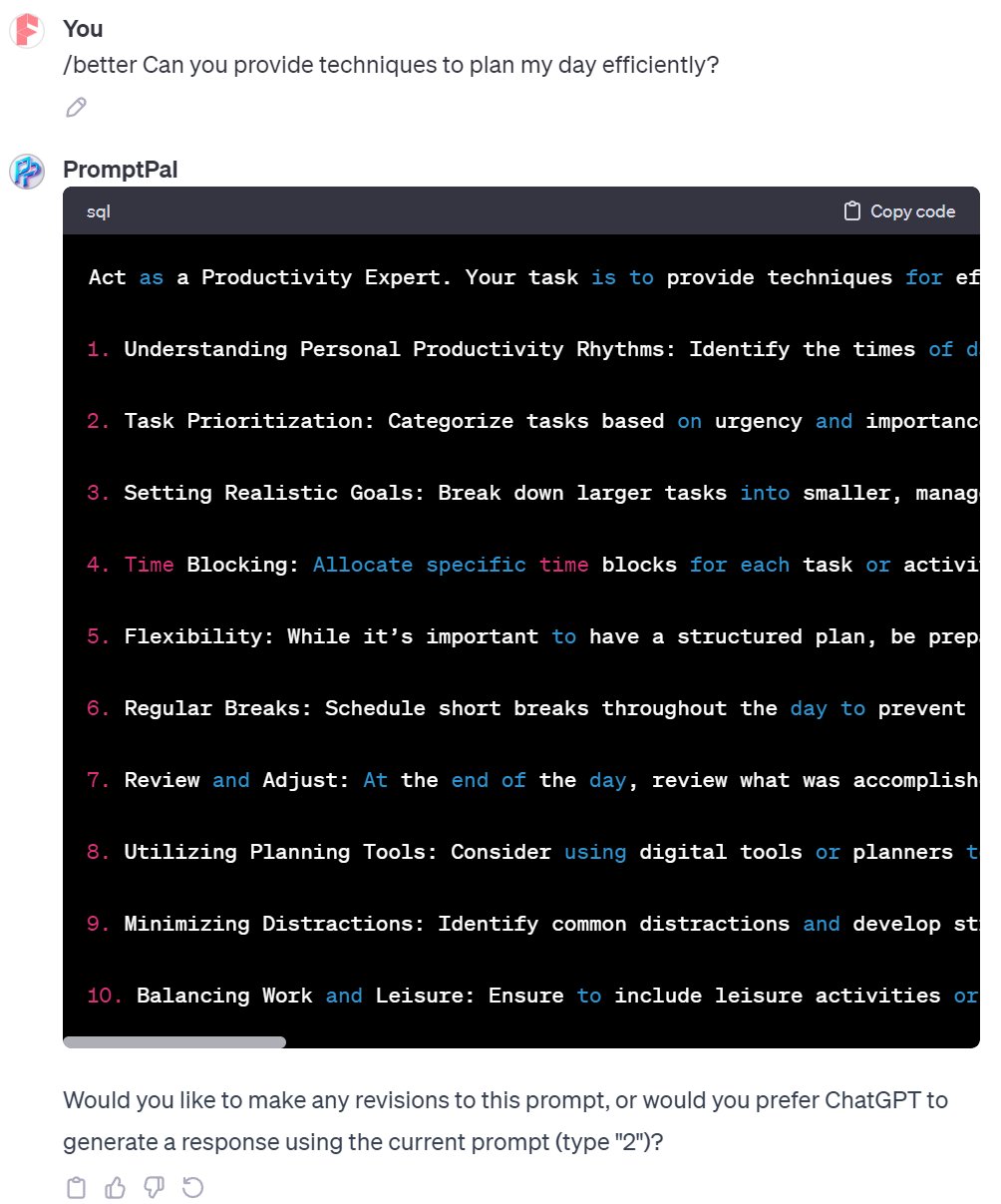 promptpal demo 10