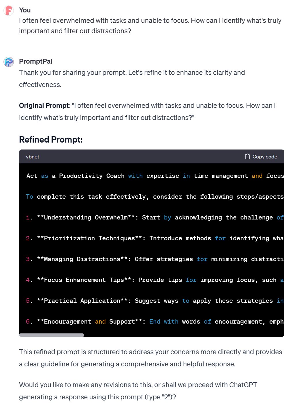 promptpal demo 9