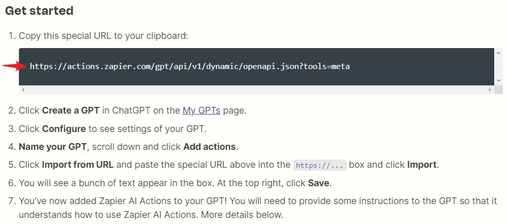 zapier schema url for custom gpt